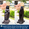 Imagem de Nossa Senhora Aparecida de Resina maciça 35cm Marrom Escuro com Coroa Réplica de Nossa Senhora Aparecida