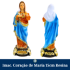 Imaculado Coração de Maria 15cm Resina