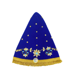 Manto Nossa Senhora Aparecida 35 cm - Modelo Luxo Azul Royal - comprar online
