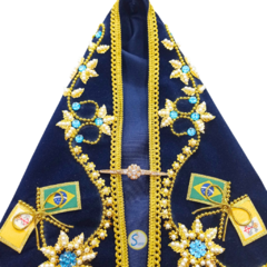 Manto Nossa Senhora Aparecida 35 cm - Modelo Luxo Tradicional na internet