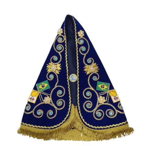 MANTO MARIANO PEDRAS AZUIS 2023- 35CM