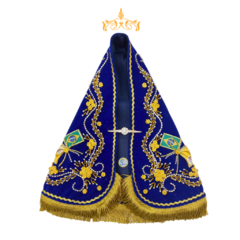 Manto de Nossa Senhora Aparecida de 38cm - Modelo Basílica Velha