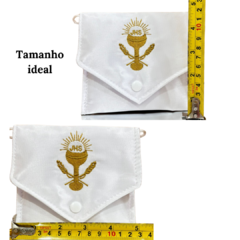 Kit Bolsa Viático JHS com Sanguíneo e Corporal +Teca Porta Hóstia JHS Prata na internet