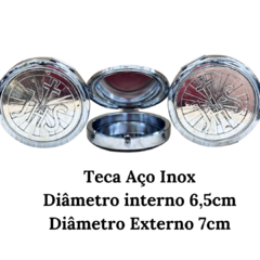 Imagem do Kit Bolsa Viático JHS com Sanguíneo e Corporal +Teca Porta Hóstia JHS Prata