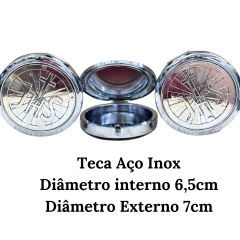 Teca Porta Hóstia Eucarística modelo JHS - Silvana Mantos