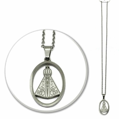 Colar de Nossa Senhora Aparecida Vazado - Aço Inox