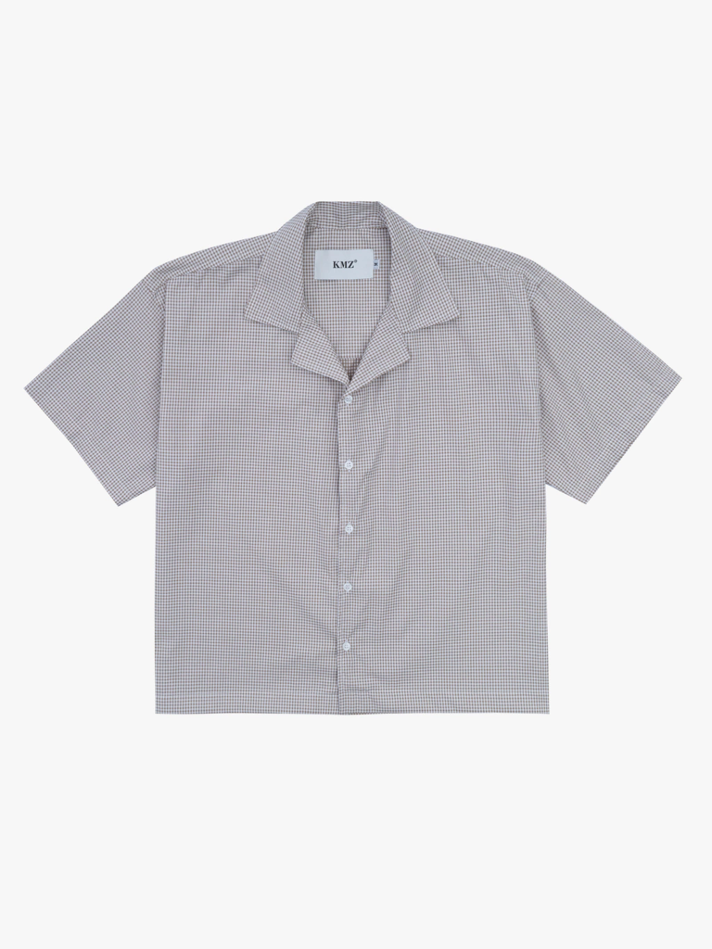 Camisa Boxy Xadrez Bege