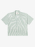 Camisa Boxy Listrada Verde Agua
