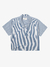 Camisa Boxy Listrada Azul Marinho