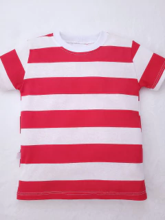 Remera rayas roja - Piccolitos, ropa para niños