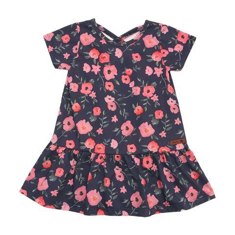 Vestido azul floreado
