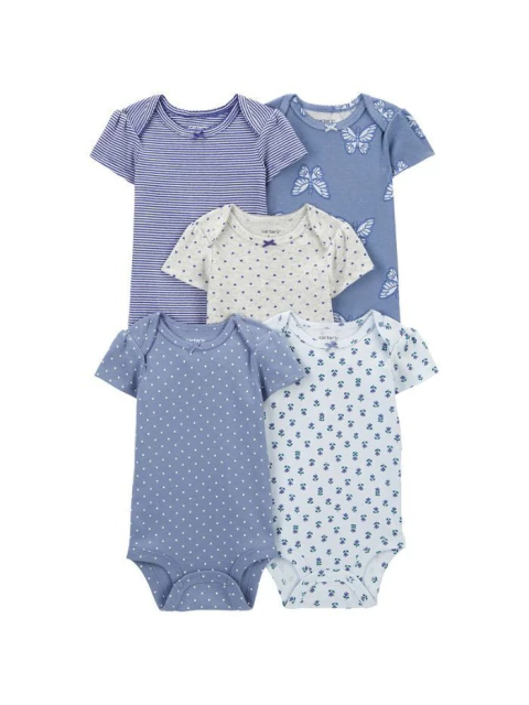 Carter's pack x 5 Body florcitas azules - comprar online