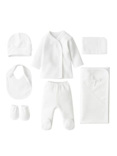 Ajuar batita clinica blanco 7P. - comprar online