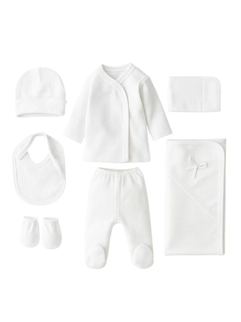 Ajuar batita clinica blanco 7P. - comprar online