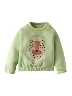 Buzo con frisa verde leoparda