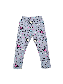 Calza gris animal print
