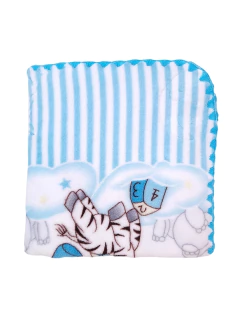 Manta importada blanca y celeste - comprar online