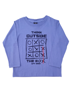 Remera azul think outside