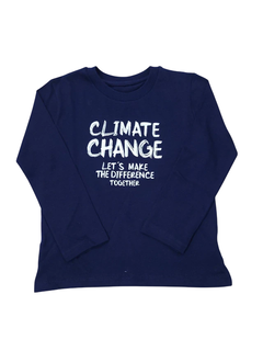 Remera azul climate change
