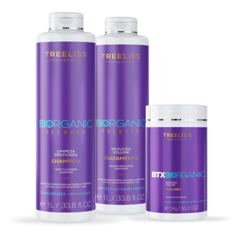 Kit Alisamento Shampoo, Tratamento e Botox Biorganic - comprar online