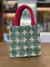 Bolsa com Alça Geometrico Cru Verde e Vermelho 25cm - comprar online