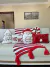 Almofada Árvore Branco e Vermelho 34x42cm - loja online