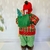 Imagem do Papai Noel em Pé Vermelho e Xadrez 45cm