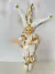Boneco Pierrot Pendurar Branco e Dourado 30cm - comprar online