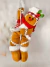 Boneco Gingerbread Menino Fazendo Rapel Vermelho e Branco 40cm - comprar online