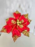Flor de Natal Vermelho e Dourado 32cm - comprar online
