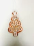 Enfeite de Pendurar Pinheiro GingerBread Marron e Branco 11cm na internet