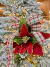 Poinsetia com Glitter Vermelho e Verde 50cm - Decora Mais