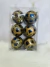 Bola Dourada Com Azul 8cm Com 6 un - Nathalia Coelho Store