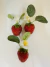 Morango decorativo artificial com flor 34cmx10cm16cm C/3