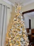 Bola Decorada com Glitter e Corda em Aspiral Champanhe 10cm c/3 un - loja online