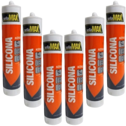 CAJA SILICONA ACETICA SELLA MAX 280ML X 24UNIDADES