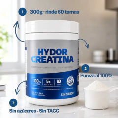 Imagen de Creatina Monohidrato 300g — Formato Ahorro | Hydor