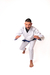 Kimono Branco Classic 2.4 com Bordado Cinza - comprar online