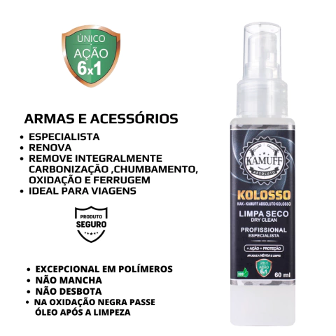 Kamuff Absoluto Kolosso - Limpador de armas e acessórios Profissional - 60ml