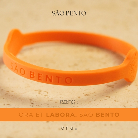 Pulseira São Bento Laranja - Ed. Limitada