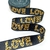 Cinta Sublimada Love Animal Print Clasico Fondo Negro P/40 (Rollo x 10 Metros)