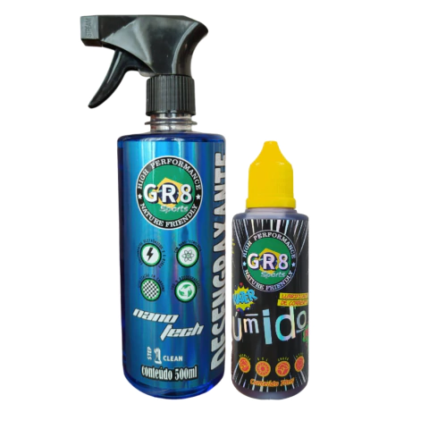 Desengraxante de 500ml e lubrificante úmido 70ml
