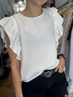 Blusa volados y gotita atrás - comprar online