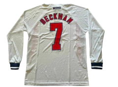 Inglaterra mangas largas titular Beckham 1998