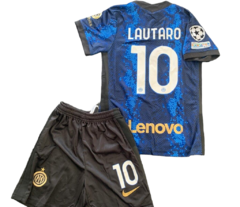 Kit Niño Inter de Milan titular Lautaro 2021/22