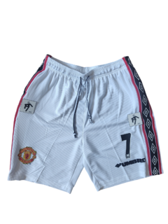 Short retro Manchester United blanco Beckham 1998/99