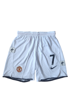 Short retro Manchester United blanco Ronaldo 2007/08
