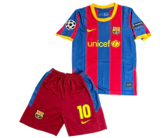 Kit Niño Barcelona titular Messi 2010/11 - comprar online