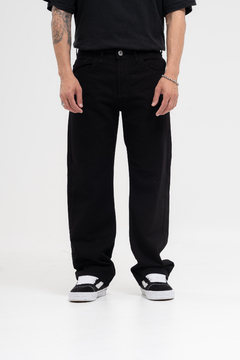 Jean Relaxed Gabardina Negro - comprar online