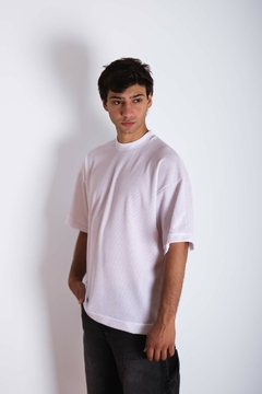 Remera Oversize Waffle Blanca - comprar online